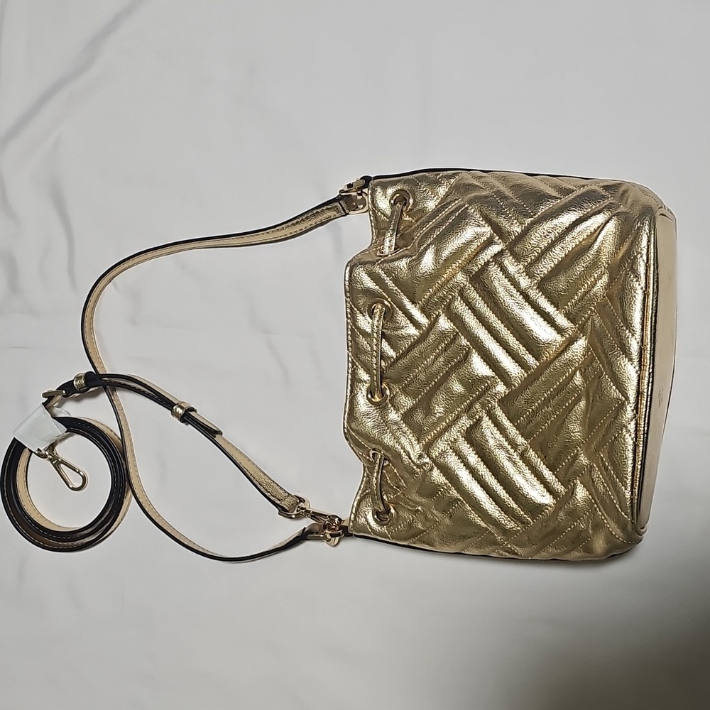 Michael Kors Metallic Gold Quilted Bag - Picture 4 of 6